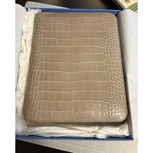 NIB Smythson Leather Writing Folder A5 Mara Taupe